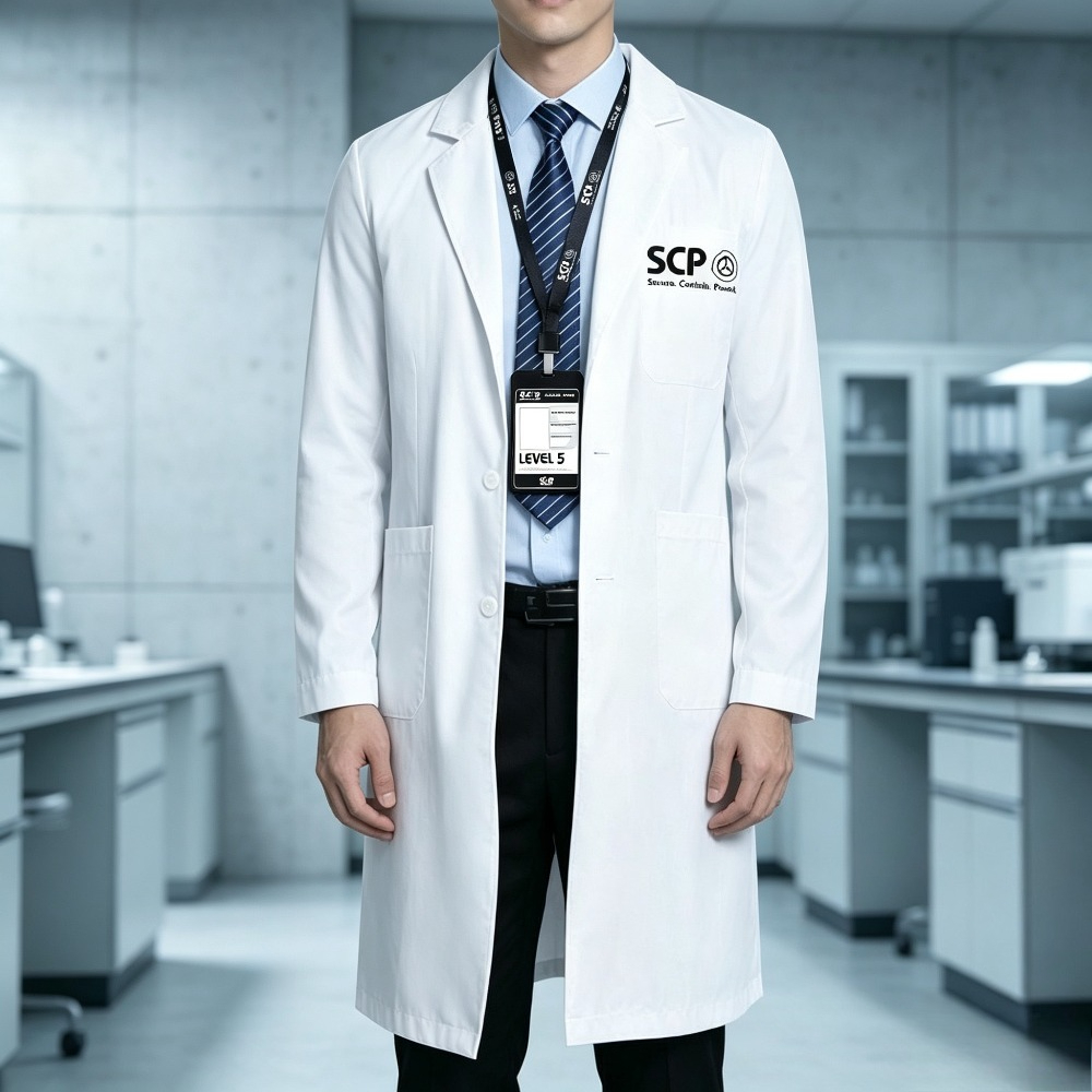 Anime Merchandise Jacket - SCP Merchandise White Lab Coat Anime