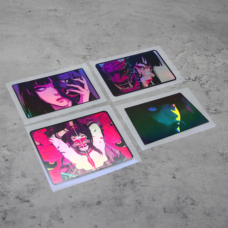 Premium Anime Merchandise - 1PC High Adhesive Holographic Anime Decal