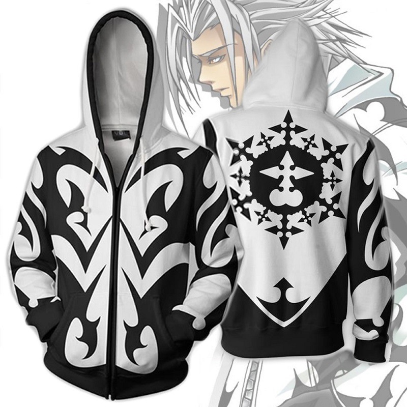 Anime Merchandise Jacket - Kingdom Hearts 3D Anime Print Zipper